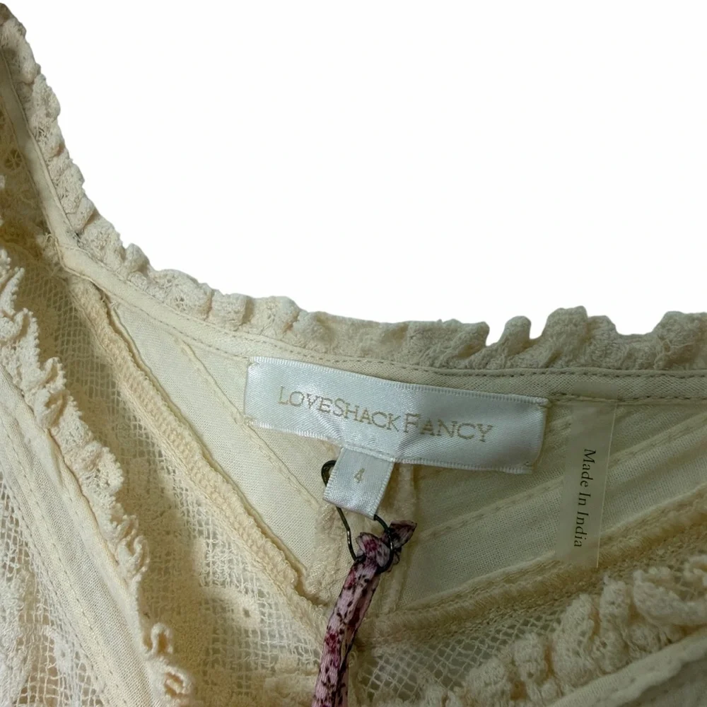 NEW Loveshackfancy Carabella Dress Ivory - Picture 9 of 15